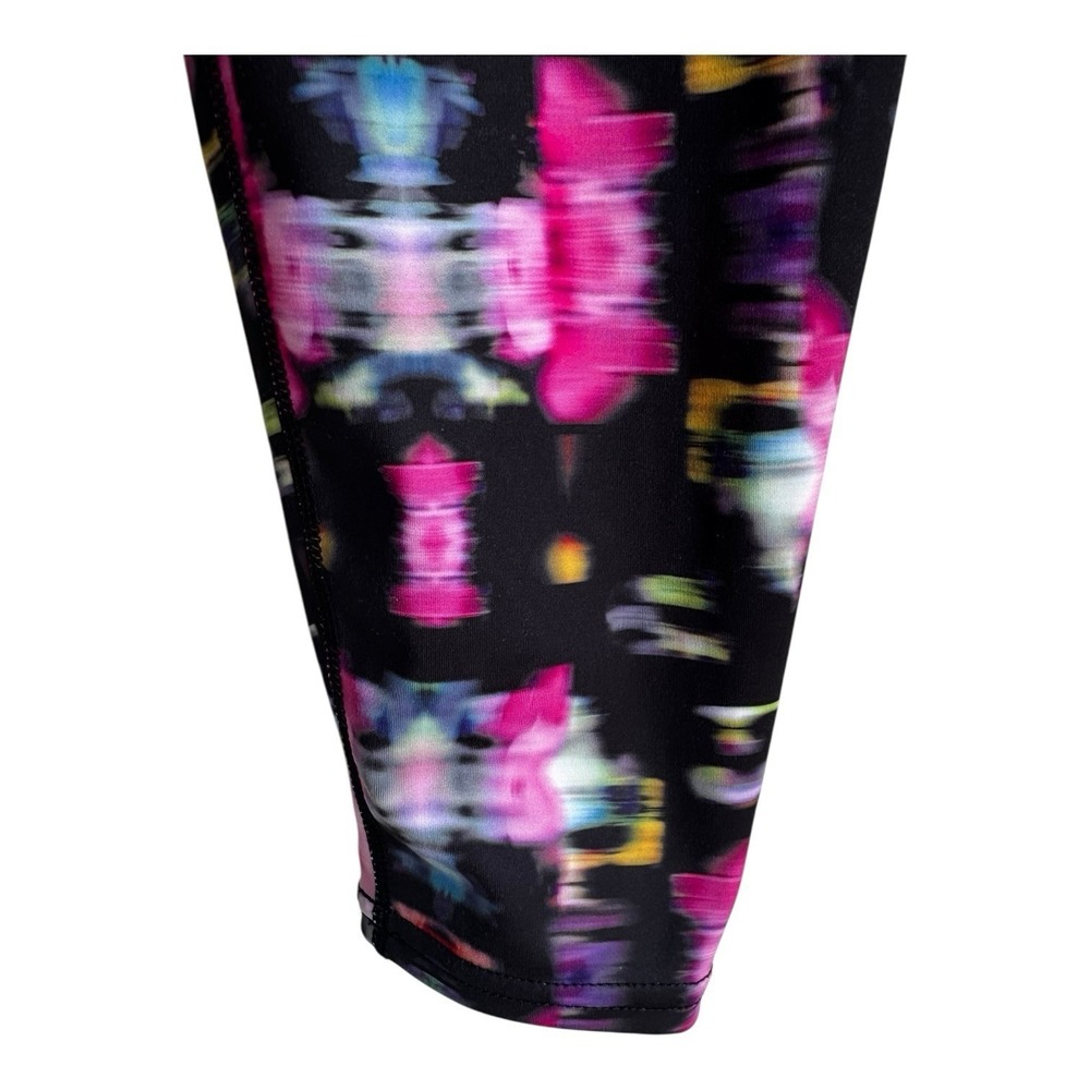 Athleta Womens Small Kaleidoscope Abstract Print Activewear Leggings Black Pink - Picture 5 of 12
